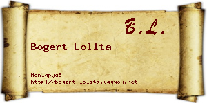 Bogert Lolita névjegykártya